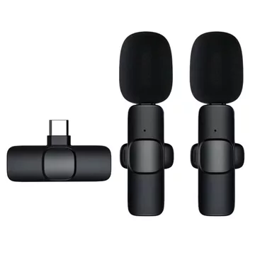 Mic Clip On Microphone Wireless Portabel Type C Lightning Android Iphone Konektor Wireless
