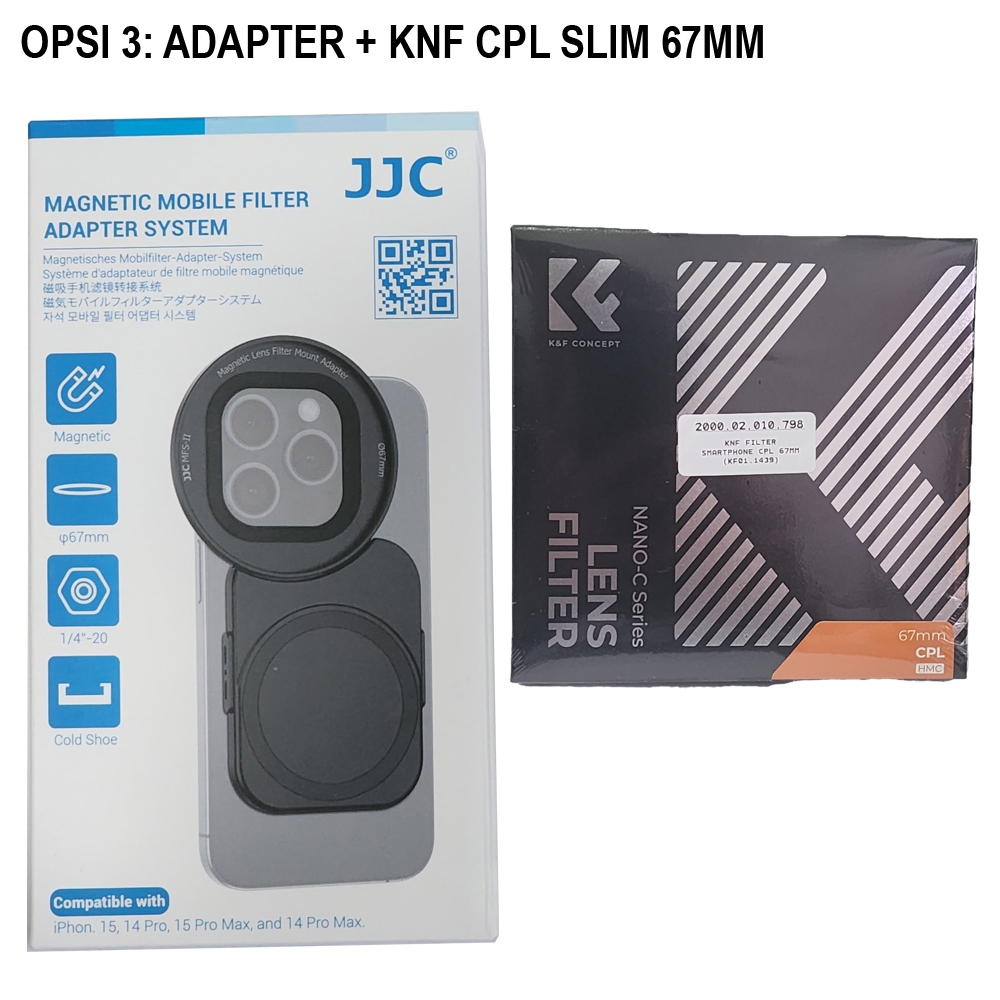 K&F Concept 67mm CPL-Filter 6,7 Inch Magnetische Lensfilteradapter Set Voor Iphone 12 13 14 15 16 Pro Max