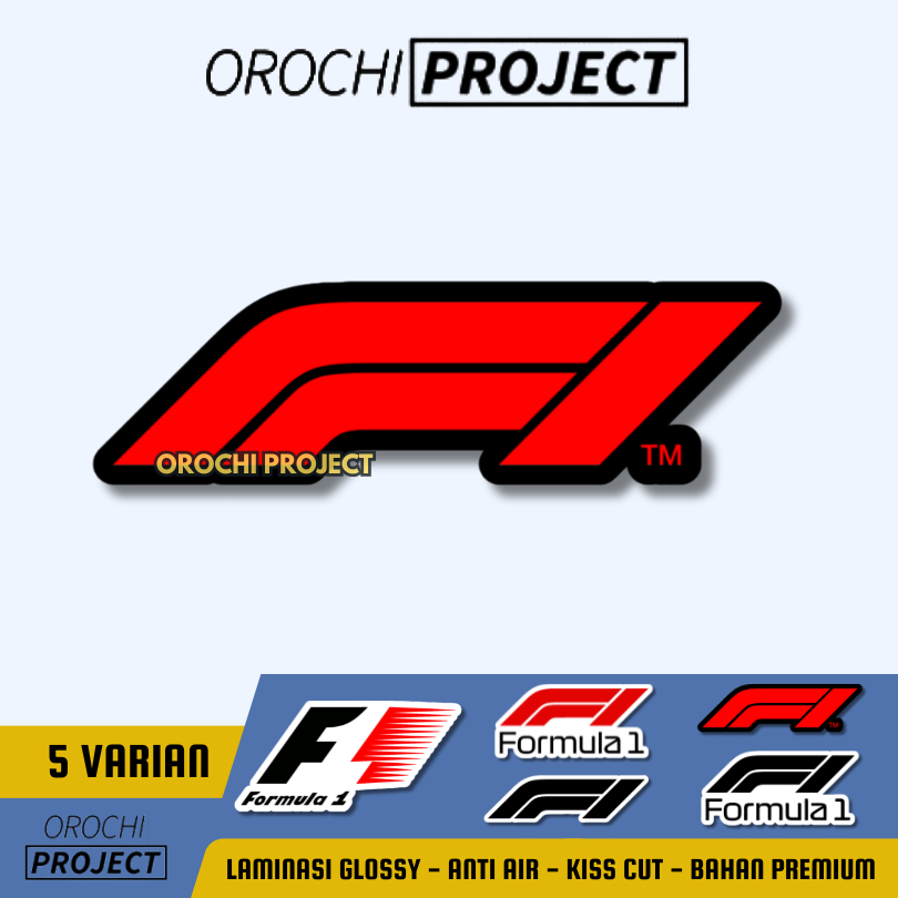Jual Sticker Stiker Logo Formula one F1 Vinyl Glossy Anti Air HP Laptop ...