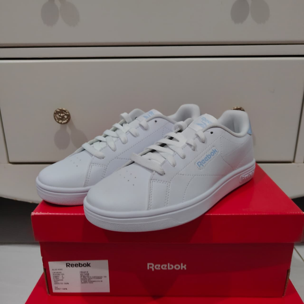 Jual REEBOK size 37 - Sepatu REE Court Clean - Tennis Original White ...