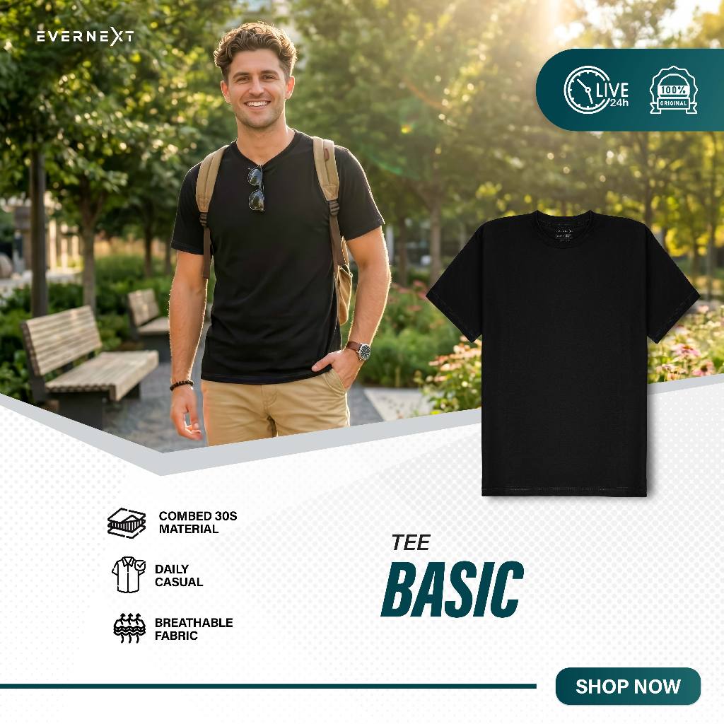 Jual Evernext - Kaos Polos Pria Basic Tee Kaos Polos Lengan Pendek ...