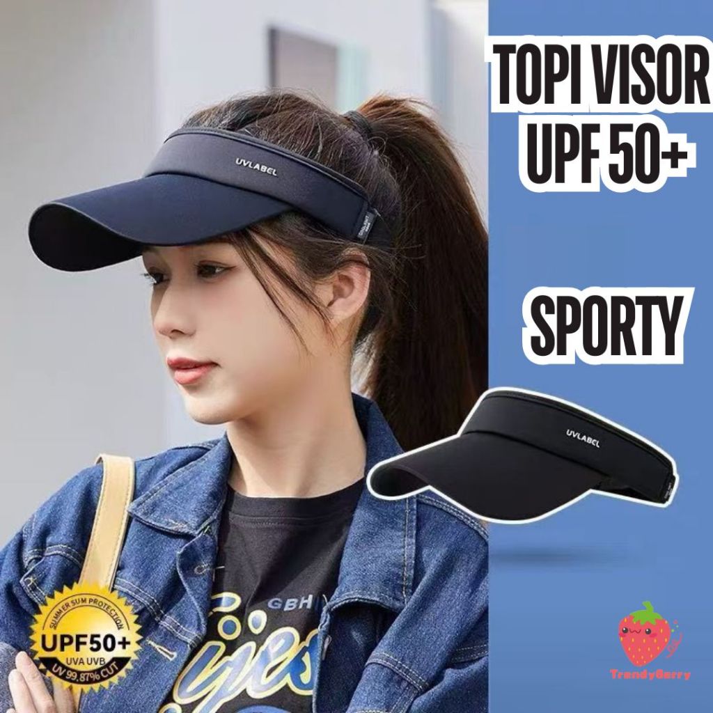 Jual Topi Outdoor Sport UPF 50+ Topi Visor Padel Sport Olahraga Jogging ...
