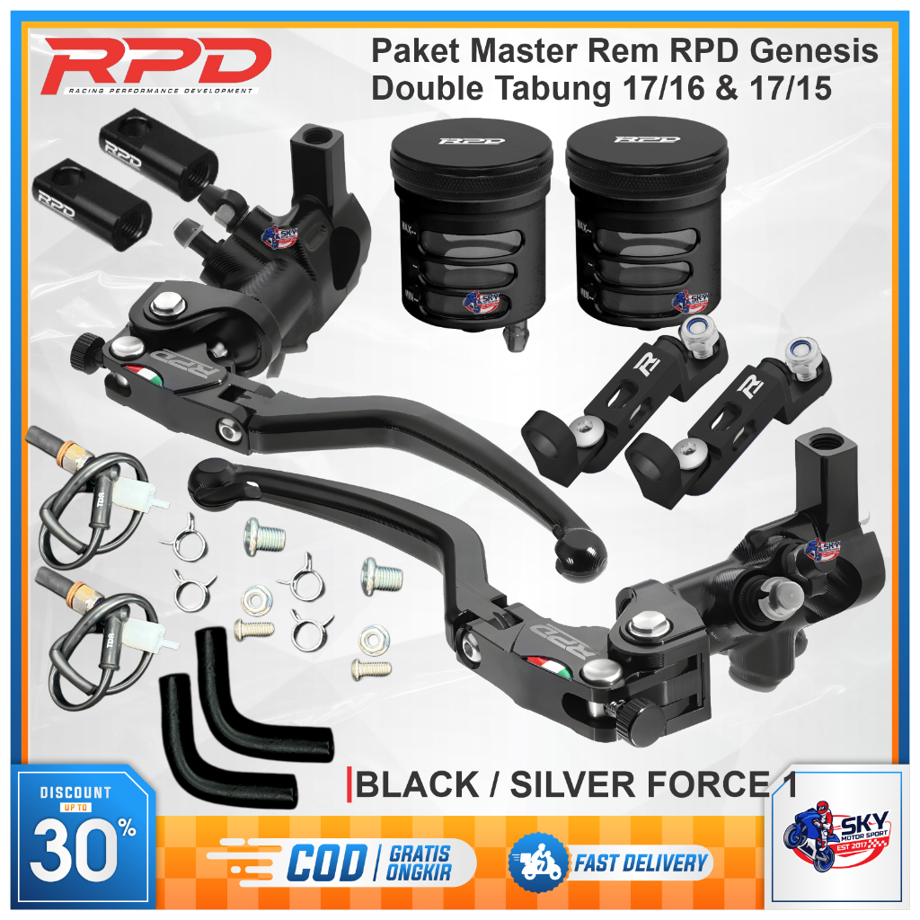 Jual Paket Master Rem RPD Double 17 16 15 + Tabung + Bracket All Nmax ...