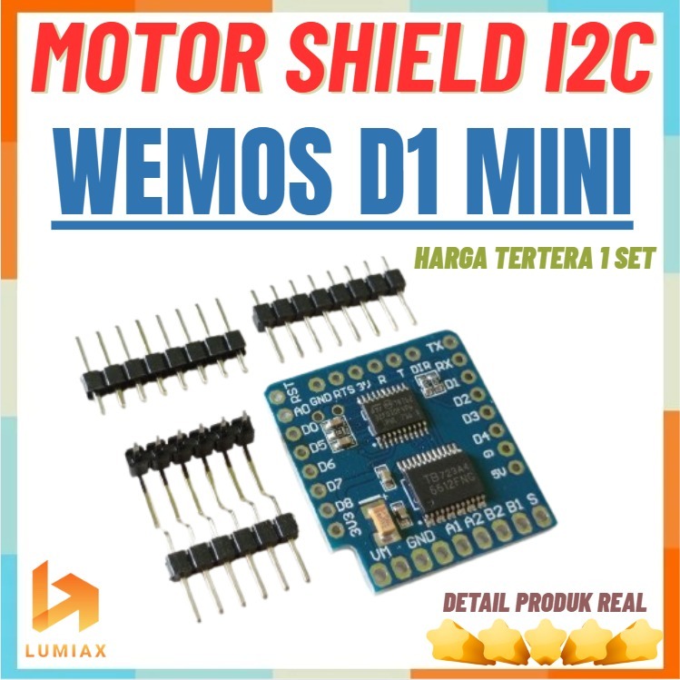 Jual WEMOS D1 MINI MOTOR SHIELD I2C MODULE TB6612FNG DUAL MOTOR DRIVER ...