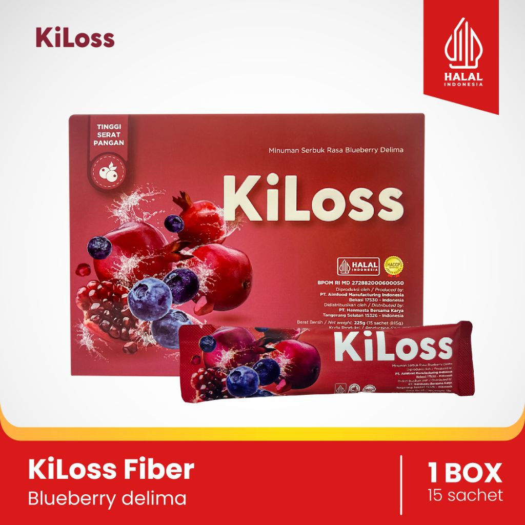 Jual KiLoss Fiber - Rasa Blueberry Delima - Minuman Sehat Pendamping ...