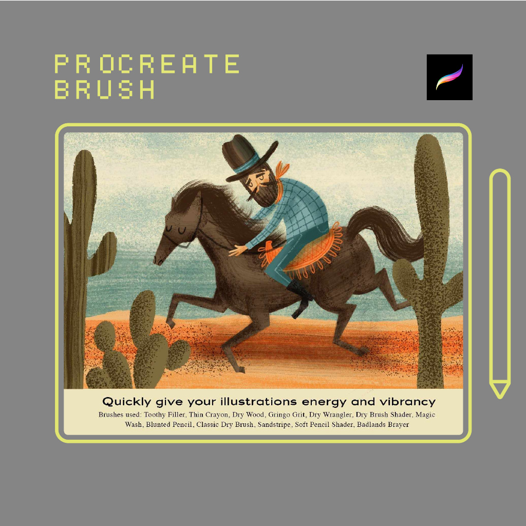Jual Procreate Brush - RSC The Dry Brush Pack | Shopee Indonesia