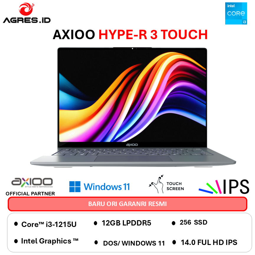 Jual AXIOO HYPE-R 3 TOUCH INTEL CORE I3 1215 - RAM 12GB 256GB WINDOWS ...