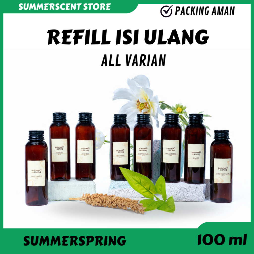 Jual Refill Reed Diffuser SummerSpring 100ml | Pengharum Ruangan Kamar ...