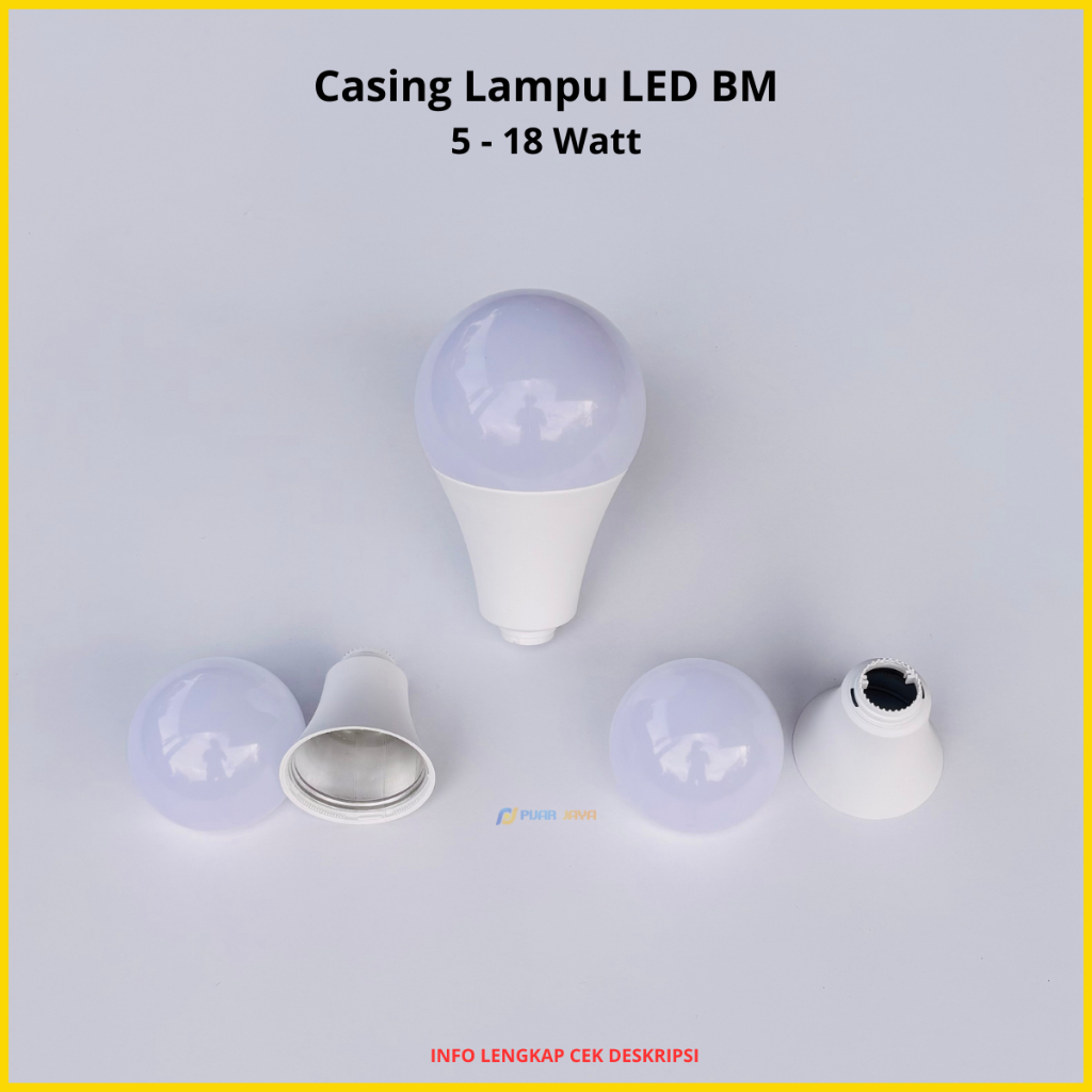 Jual Casing Lampu LED BM Watt Lengkap 5W 7W 9W 12W 15W 18W 20W 25W 30W ...
