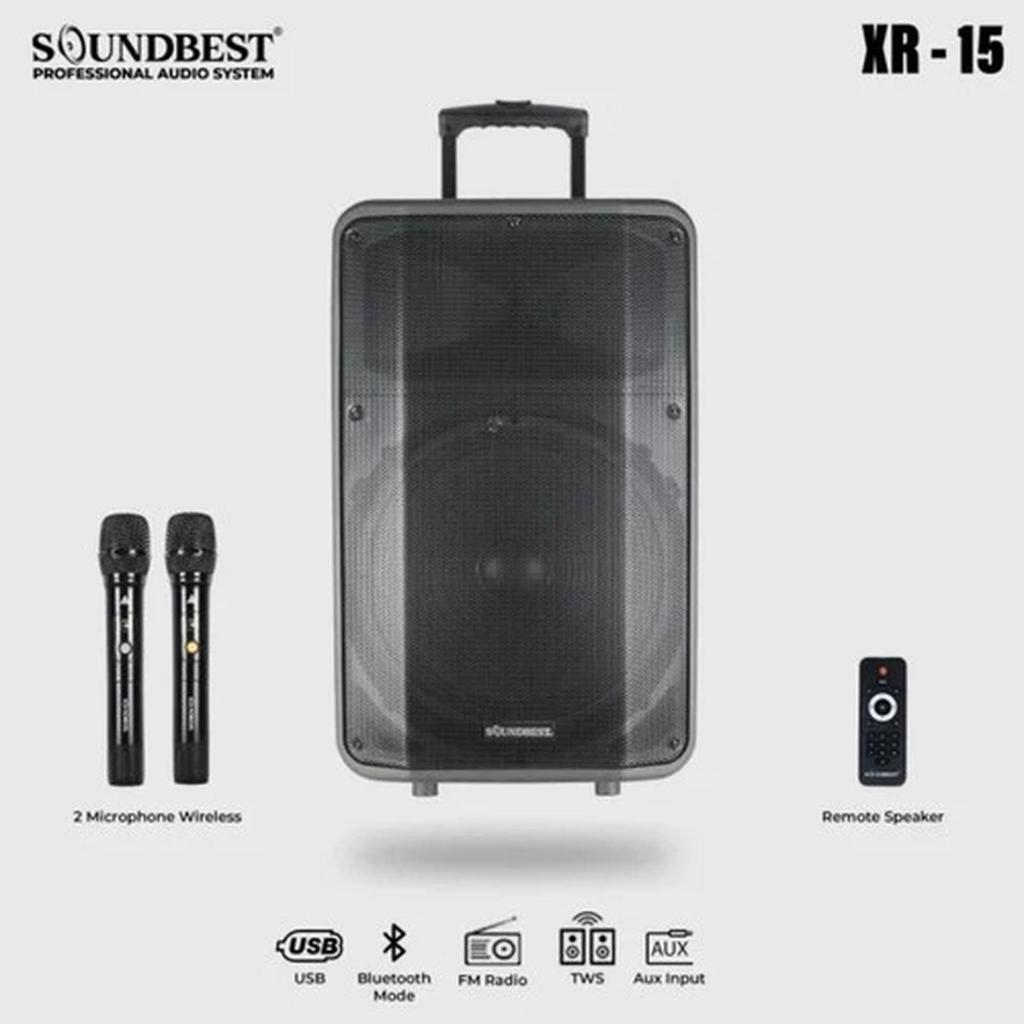 Jual Speaker Portable 15 Inch Soundbest XR15 XR 15 Original Bluetooth 2 ...