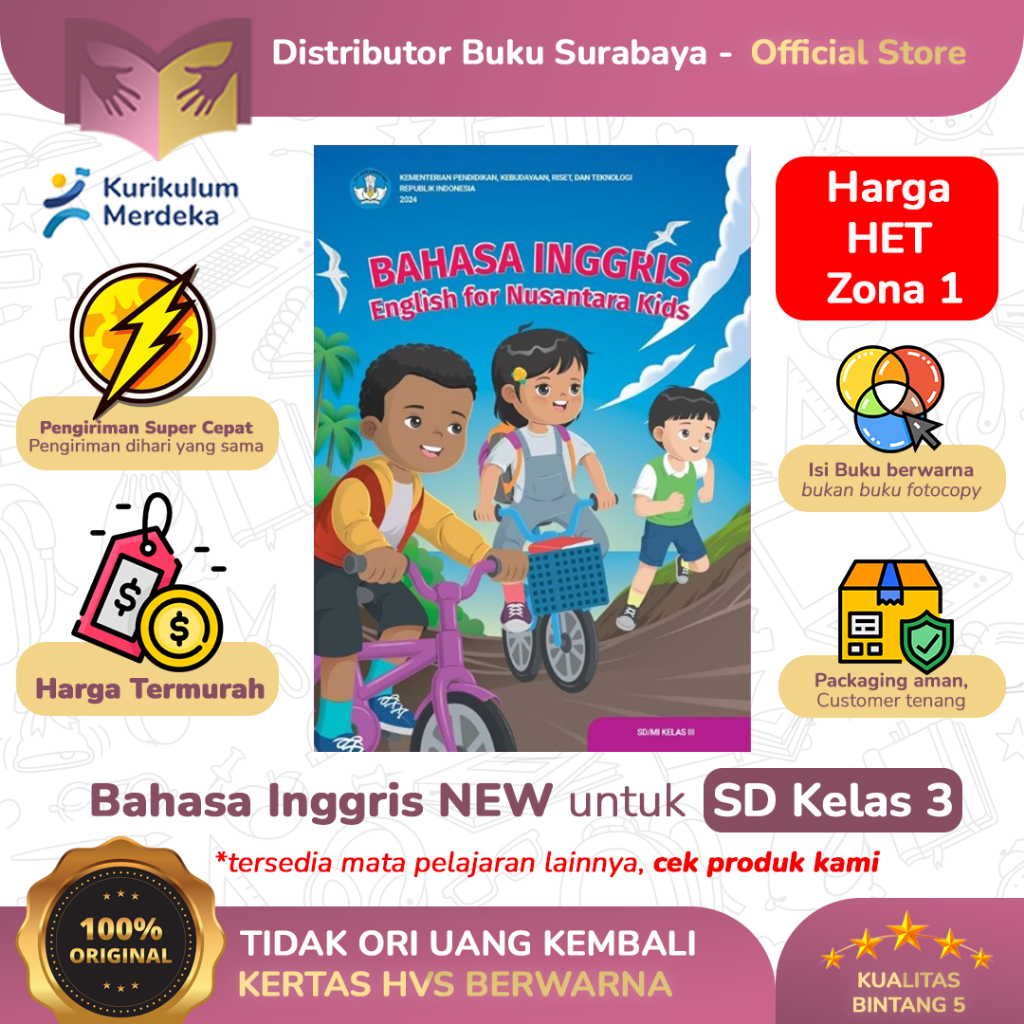 Jual Buku Paket Bahasa Inggris (English for Nusantara Kids) SD Kelas 3 ...