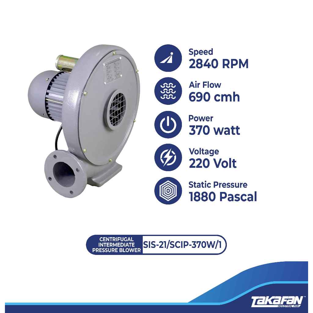 Jual Centrifugal Blower 370W TAKAFAN (SCIP) - Body Cor Aluminium ...