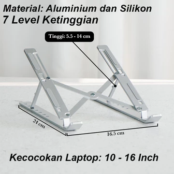 Laptop Stand Foldable Adjustable Aluminium 12 17 Inch