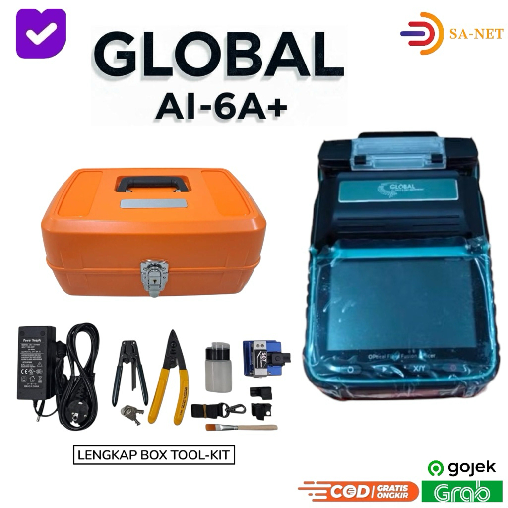 Jual GLOBAL AI-6A+ Mesin Splicer Kabel Fiber Optik Fusion Splicer Auto ...