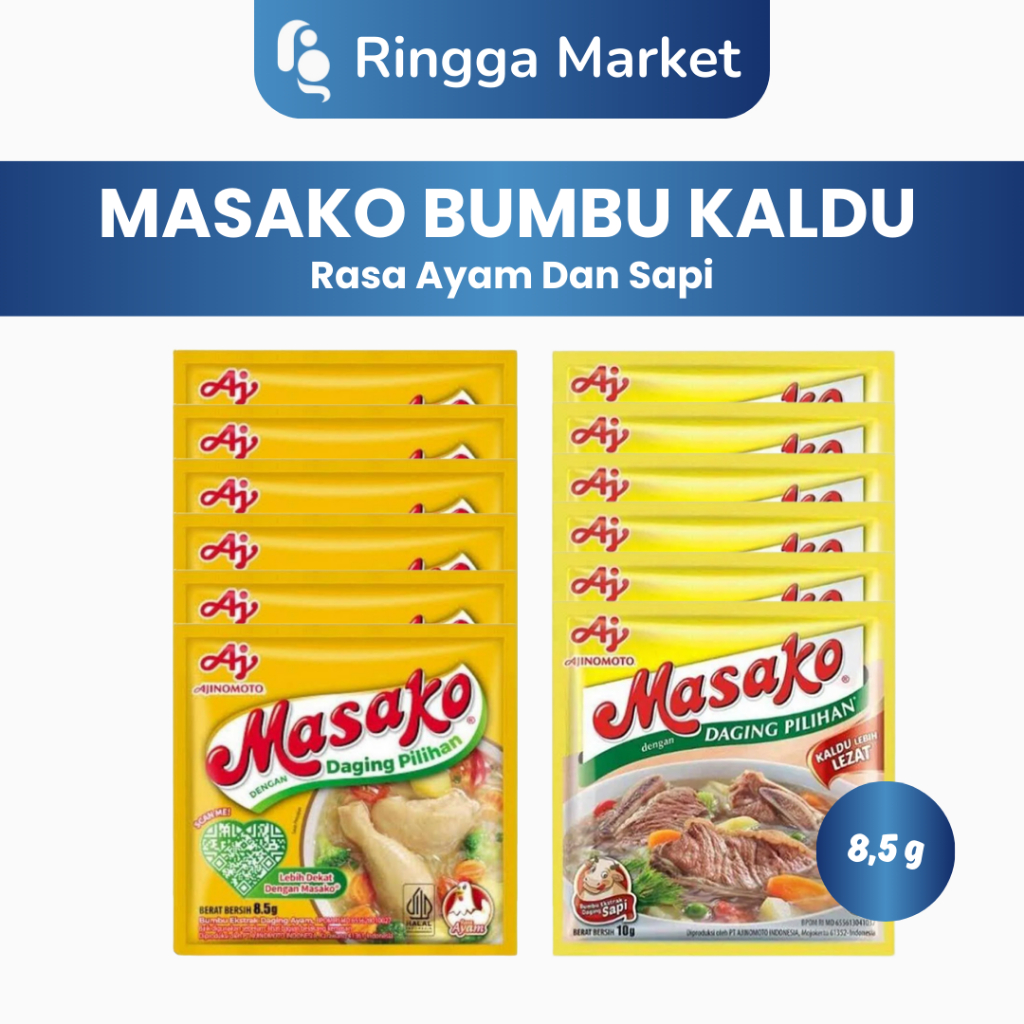 Jual Masako Penyedap Bumbu Kaldu Rasa Daging Sapi dan Ayam 8.5gr 1 ...