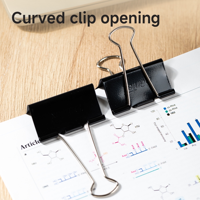 Bantex Binder Clip Penjepit Kertas 105 / 107 / 111 / 155 / 200 / 260 Classic Black (2)