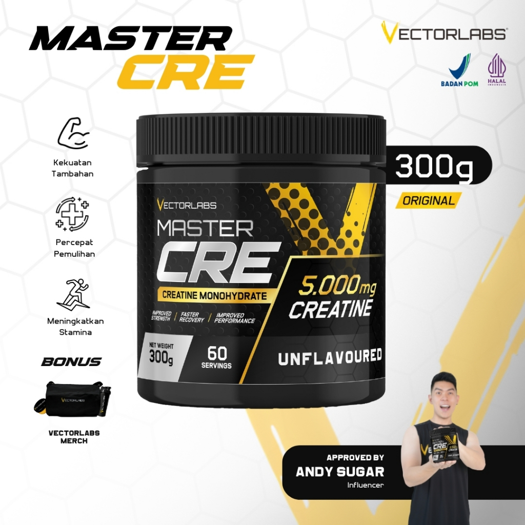 Jual [NEW FORMULA] VECTORLABS Master Cre / Creatine Monohydrate 300gr ...