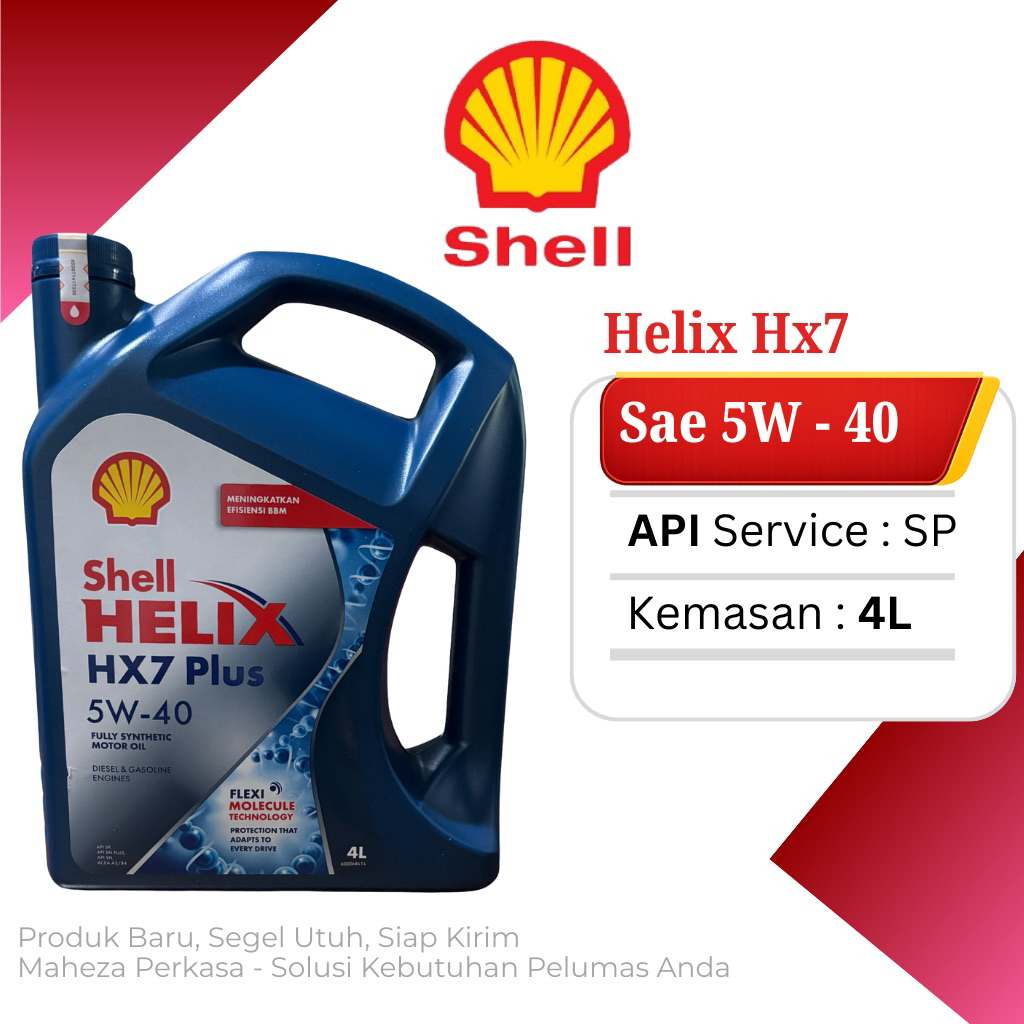 Jual Shell Helix HX7 Plus 5W-40 Oli Mesin Mobil Kemasan 4 Liter ...