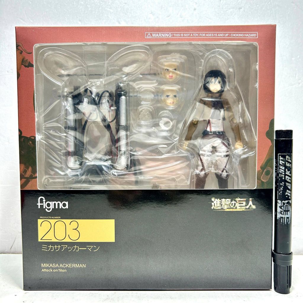 Jual Mainan figma 203 mikasa ackerman Attack on titan anime Tinggi ...
