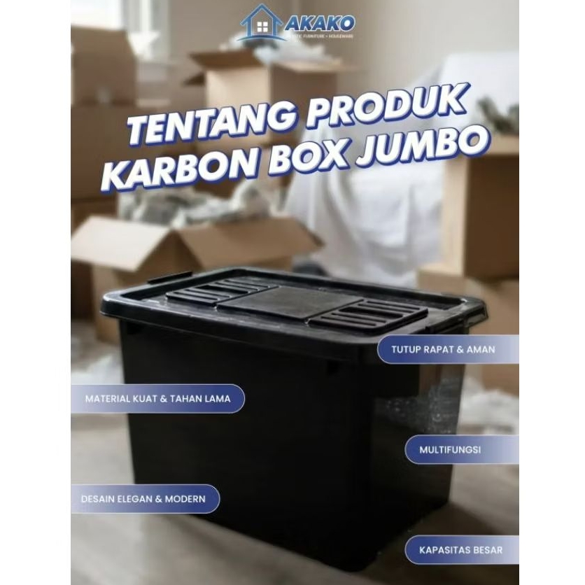 Jual Kontainer Box hitam / Karbon box Akako Container / Storage box ...