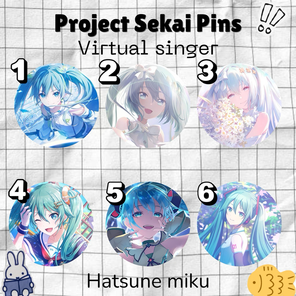 Jual Project sekai -Unofficial Pin Up Button / Pin Press Peniti 44mm ...