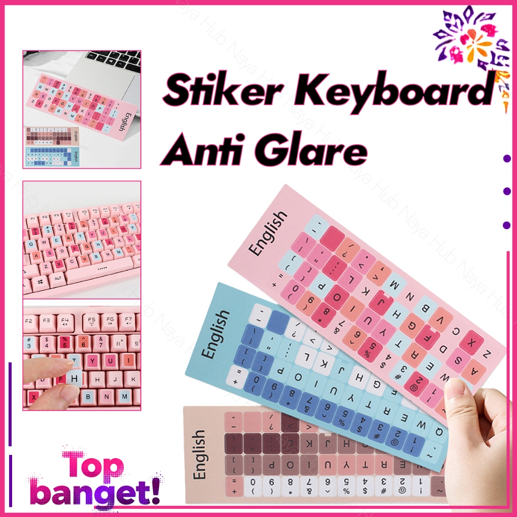 Jual Universal Sticker Keyboard Komputer English Layout Stiker Keyboard ...