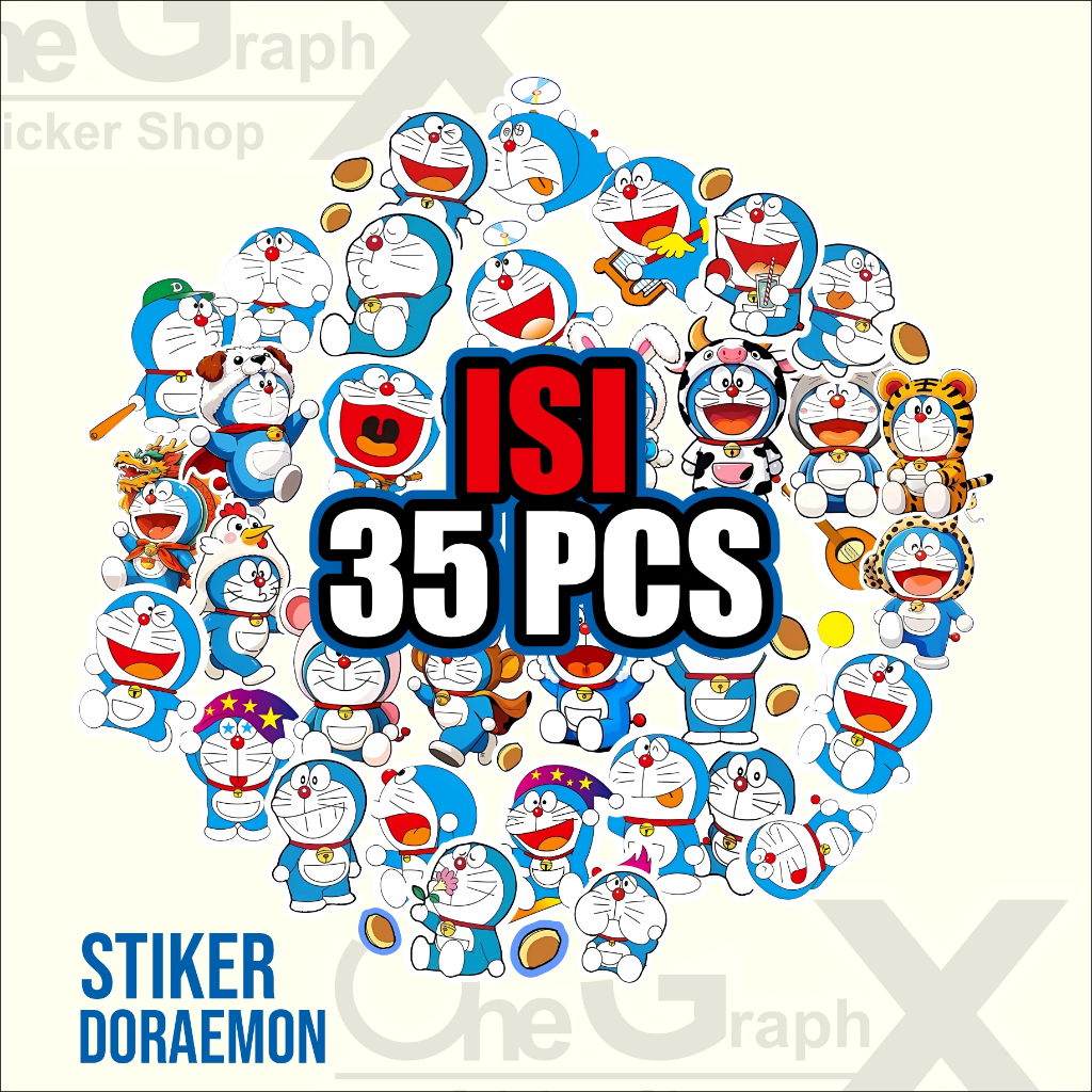 Jual Sticker Pack 35 PCS Kartun Doraemon Vinyl Premium | Kartun ...