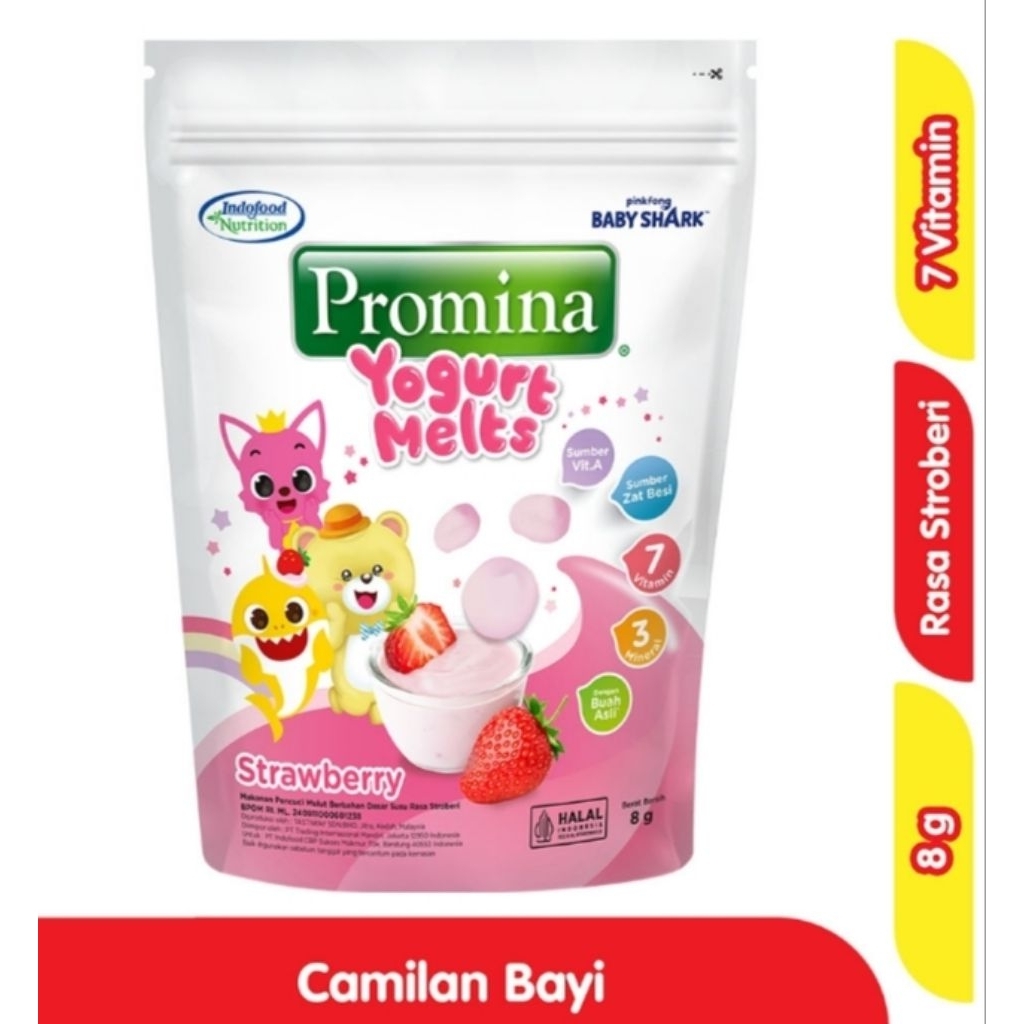 Jual ED Agustus 2027 Promina Yogurt Melts Strawberry 8g Promina Yogurt ...