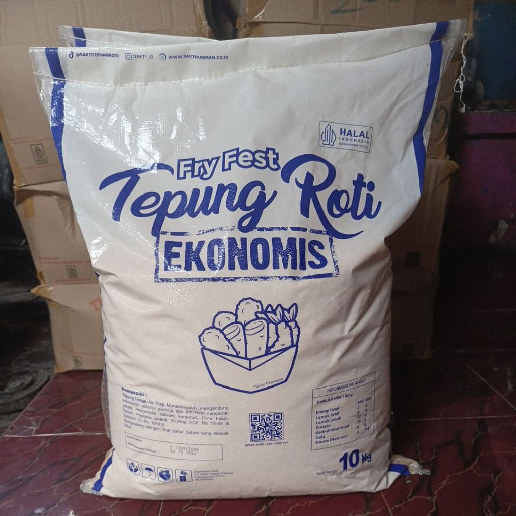 Jual TEPUNG ROTI / TEPUNG PANIR KEMASAN SACK 10KG | Shopee Indonesia