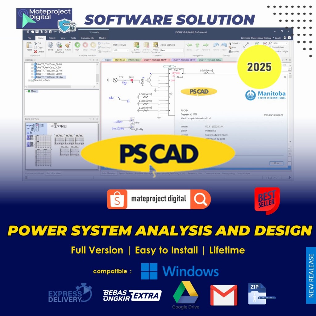 Jual PSCAD 5.0.1 PRO Full Versi Permanent Software Visualisasi ...