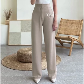 Celana Cozie Premium Bahan Kenit Japan Line Celana Panjang Kulot Cozie