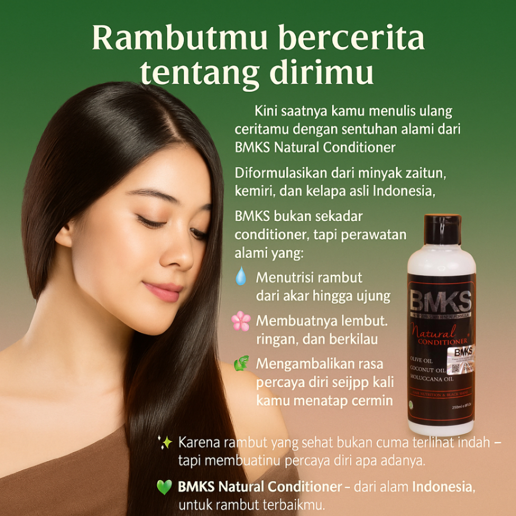 Jual BMKS Natural Conditioner Minyak Herbal Rambut Lembut & Ringan Pada ...