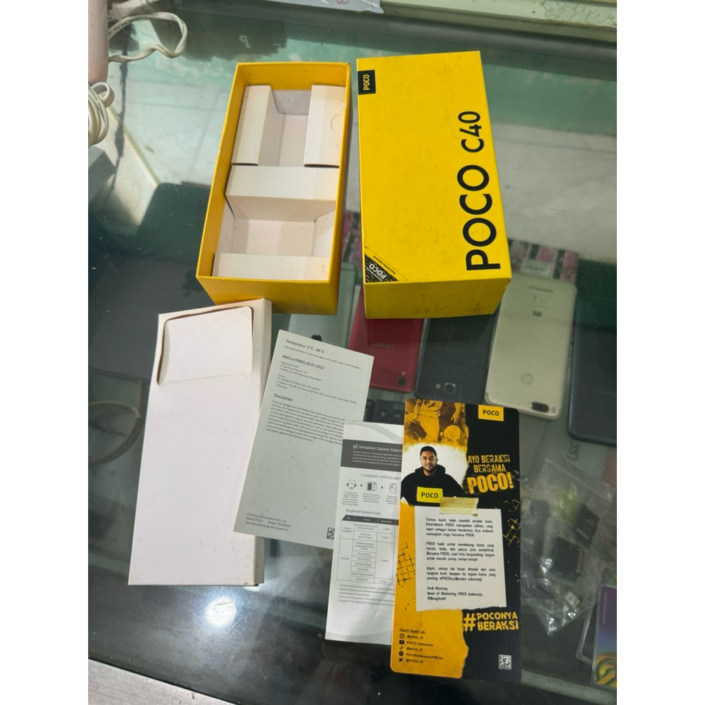 Jual DUS BOX KOTAK POCO C40 ORIGINAL COPOTAN | Shopee Indonesia