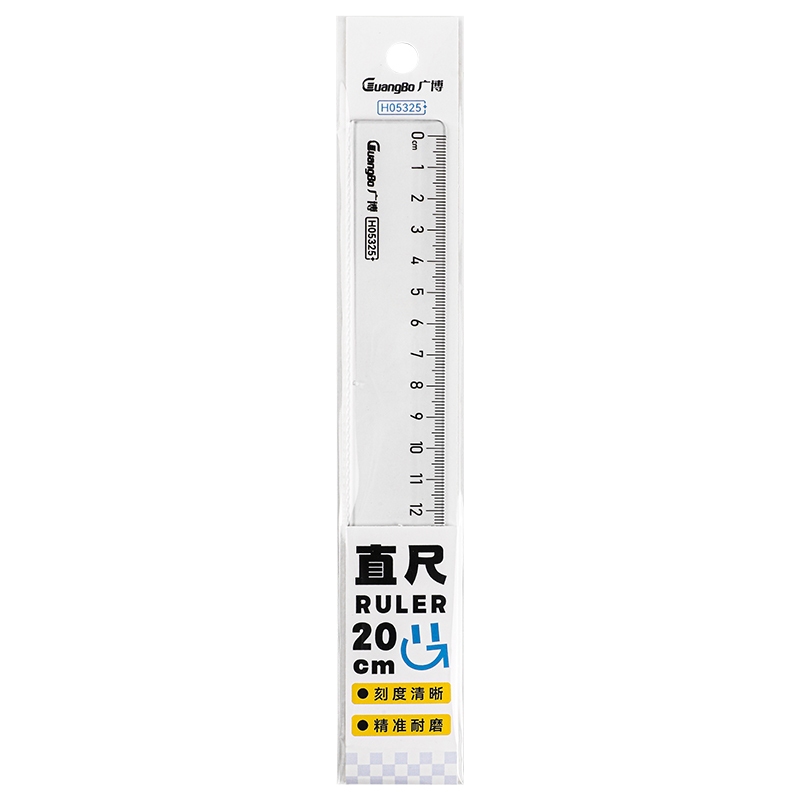 Jual Guangbo School Ruler Penggaris 15\20 cm Transparan Keperluan ...