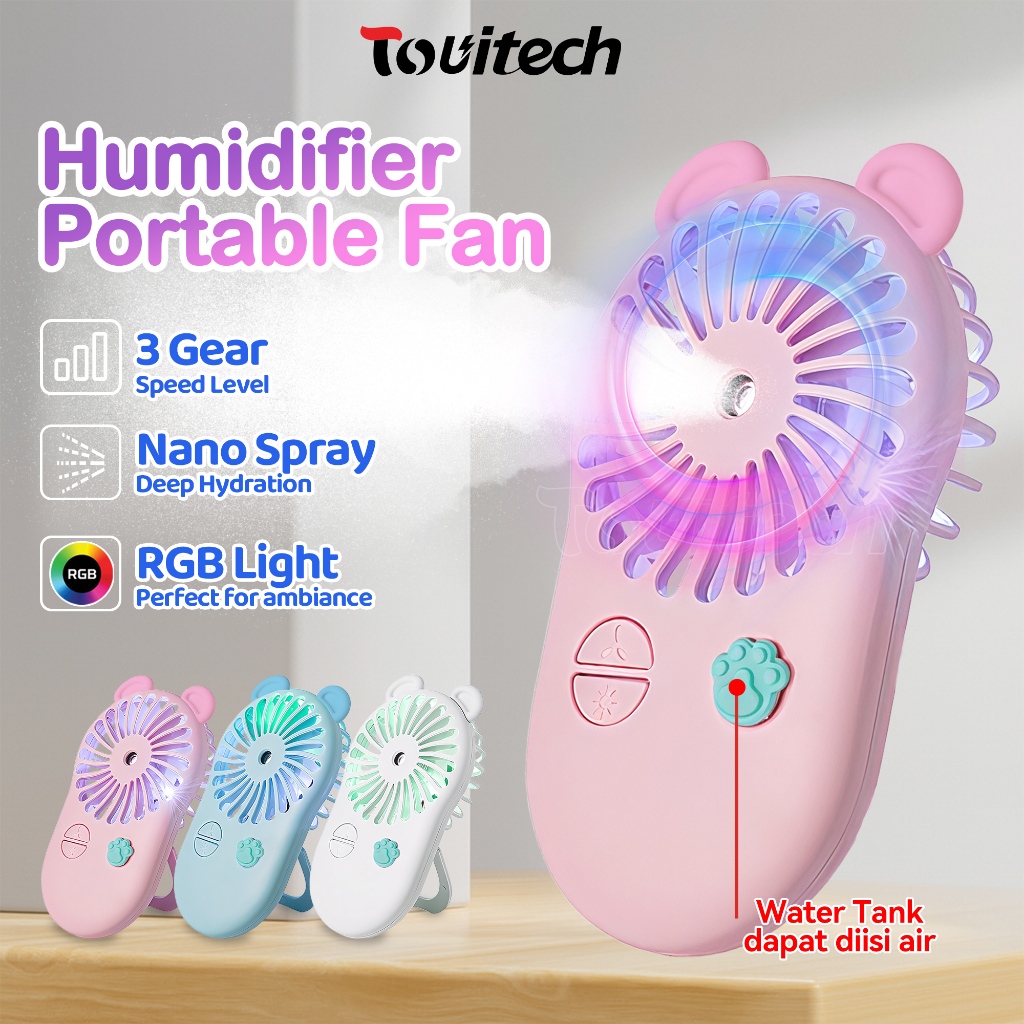 Jual Kipas Portable 5 Level Kecepatan LED Battery Display Mini Fan ...