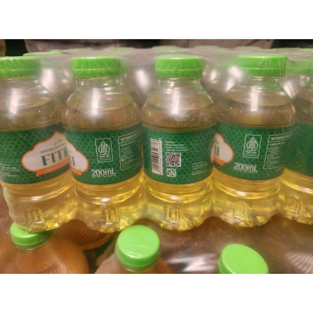 Jual Minyak Goreng Fitri 200ml Kemasan Botol. Per Pak isi 24 botol ...