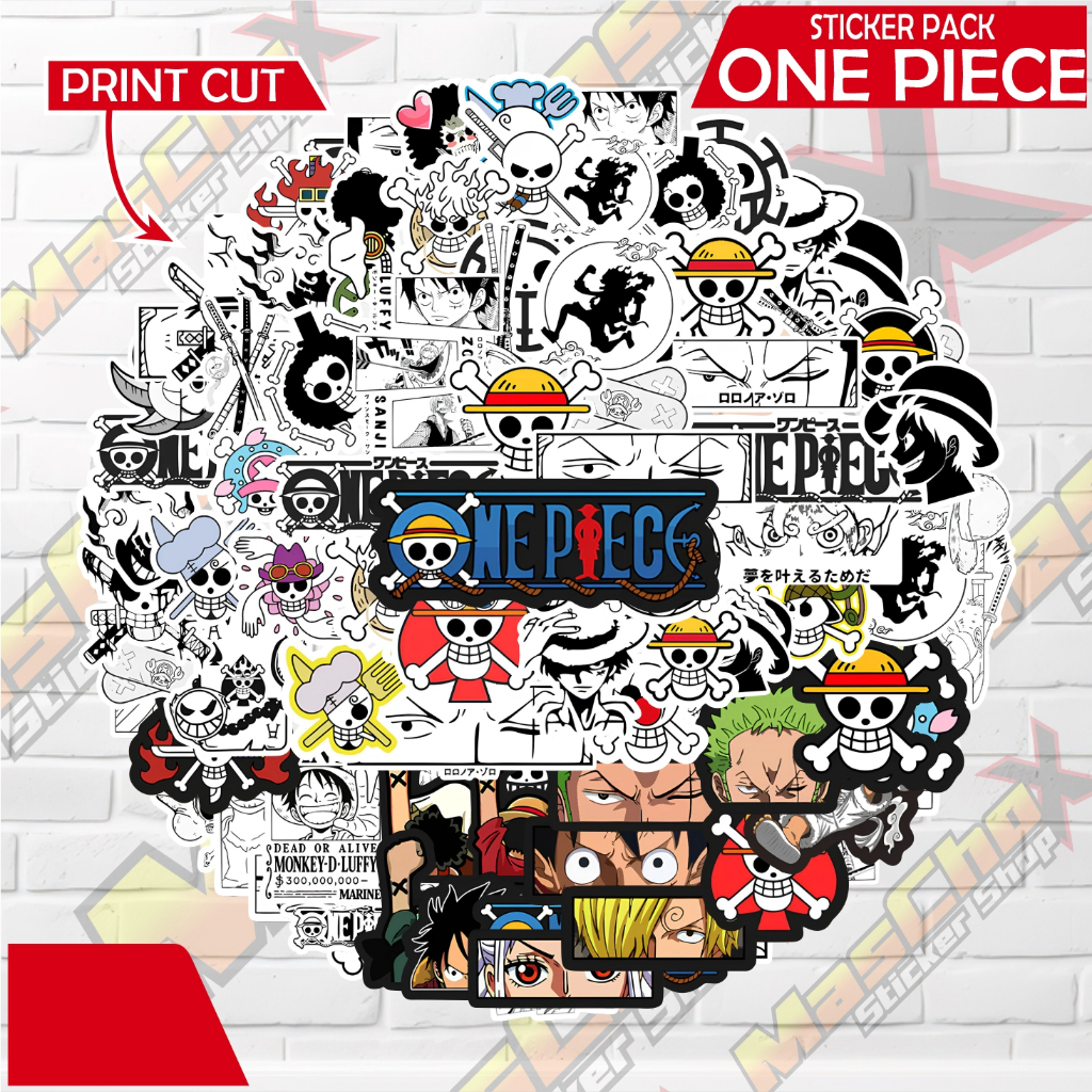 Jual Sticker Pack Anime One Piece Vinyl Anti Air | Cocok untuk Case ...