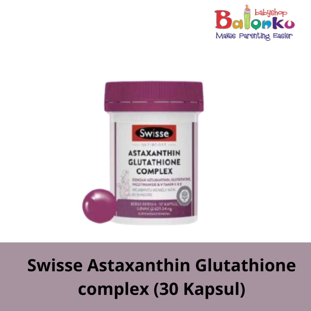 swisse astaxanthin glutathione complex Jual Swisse Astaxanthin Glutathione Complex 30 Kapsul - Membantu  Mencerahkan dan Meratakan Warna Kulit