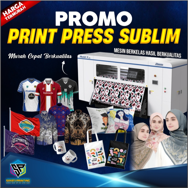 Jual PRINT SUBLIM // KAIN BATIK / SUBLIMASI/ HIJAB PRINTING/MUKENA ...