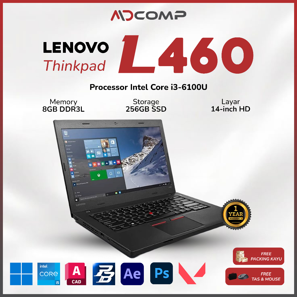 Jual Laptop Lenovo Thinkpad L460 / B50-10 / 100E Intel Core i3