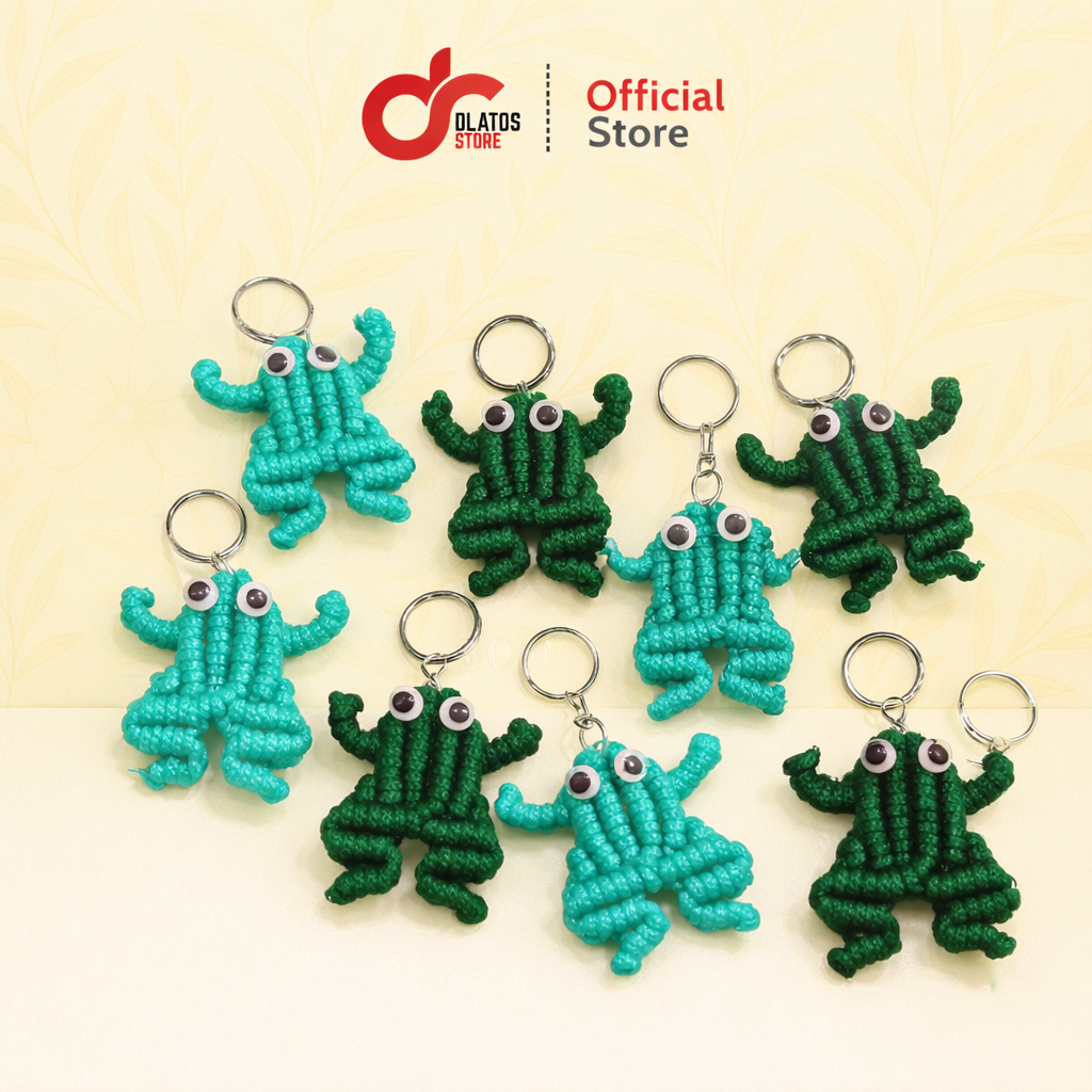 Jual Gantungan Kunci Rajut Model Katak Kodok Unik & Menarik GANCI Cocok ...