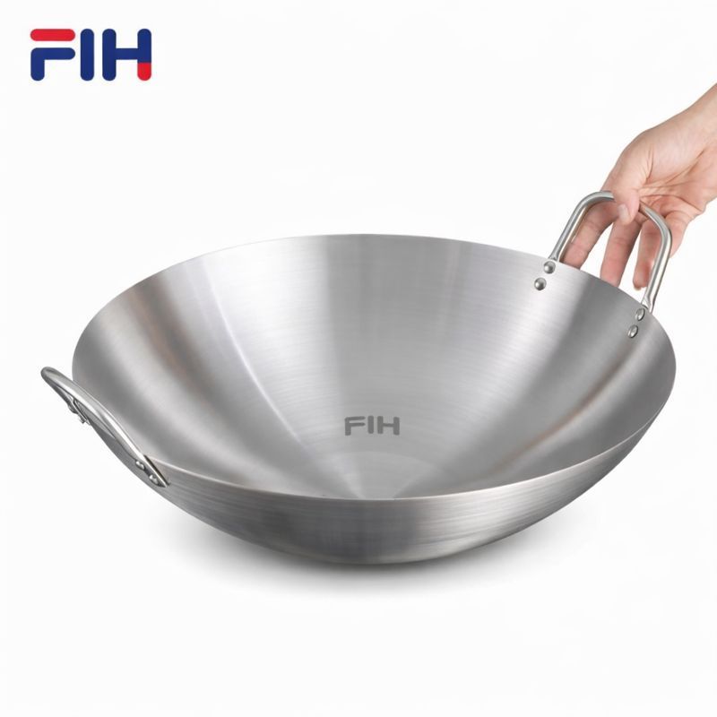 Wajan Penggorengan fih Full Stainless Steel SUS 304 Tebal Anti Lengket Alami