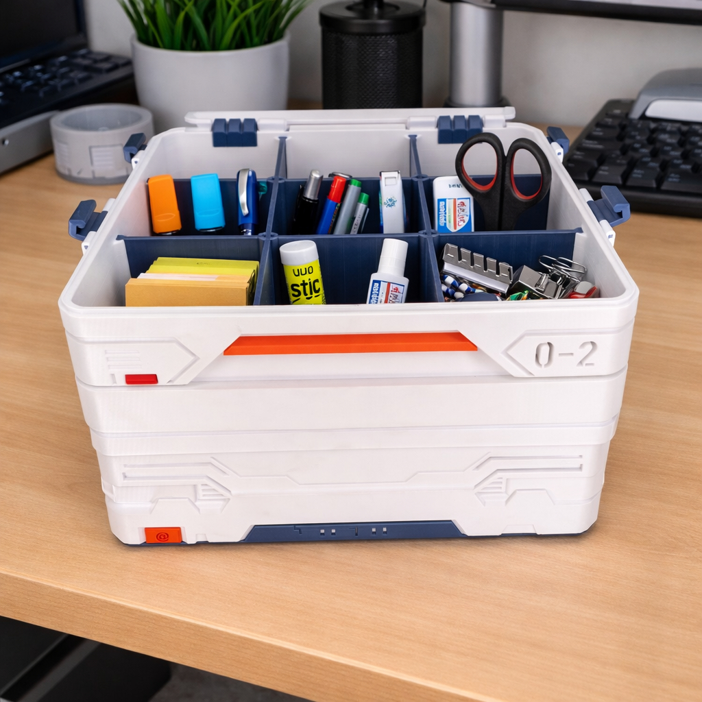 Jual Mecha Style Large Organizer Box | White | Storage Box Futuristik ...