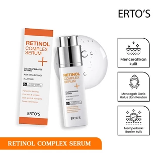 Erto's Retinol Complex Serum Dosis Tinggi Serum Memudarkan Flek Hiperpigmentasi Mengencangkan Kulit.