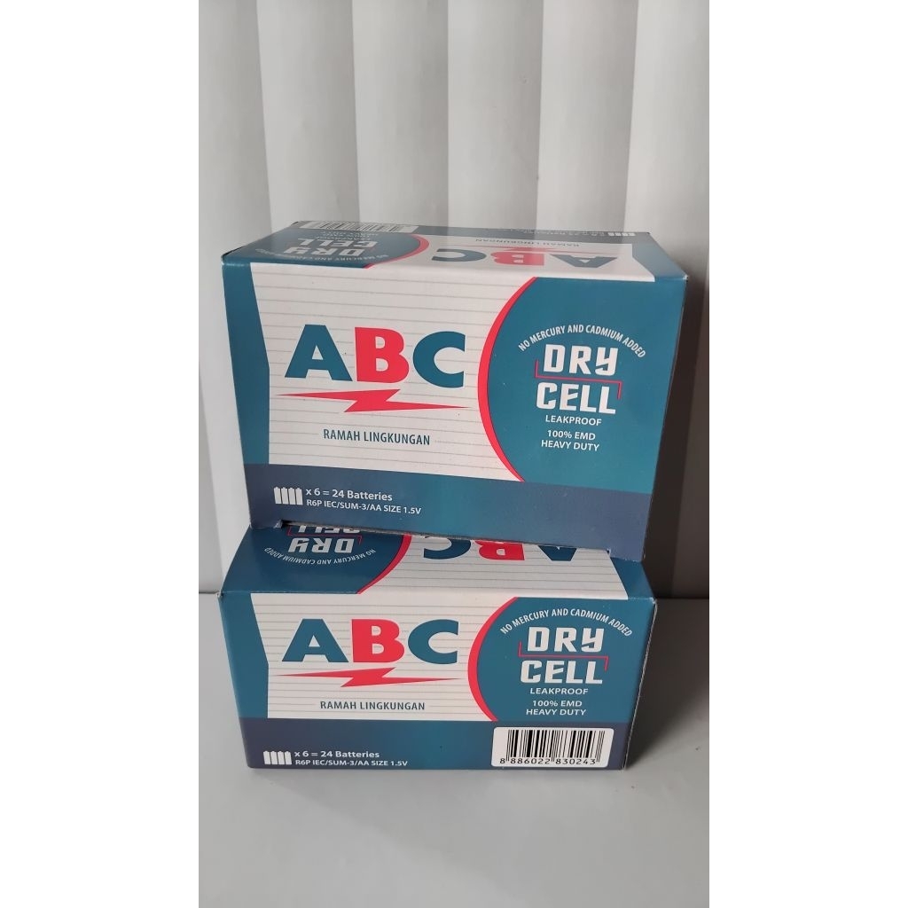 Jual BATERAI ABC DRY CELL BIRU | R6P IEC/SUM-3/AA SIZE 1.5V | Shopee ...