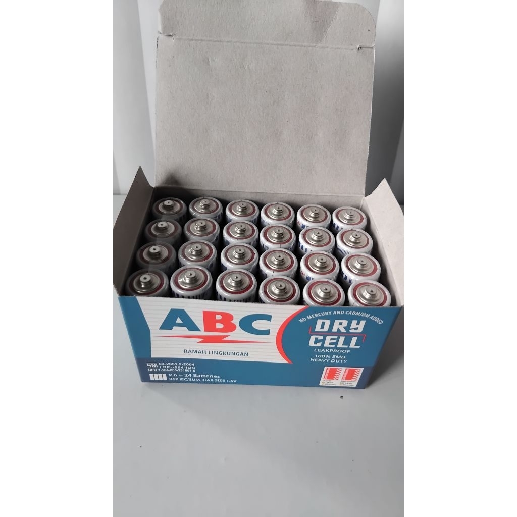 Jual BATERAI ABC DRY CELL BIRU | R6P IEC/SUM-3/AA SIZE 1.5V | Shopee ...
