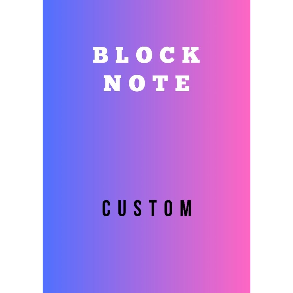 Jual BLOCK NOTE /NOTES A6 ISI 25 - 100 HALAMAN (Order minimal 4 Pcs ...