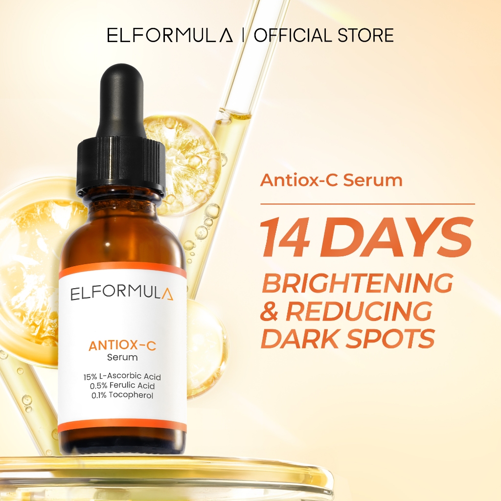 Product image ELFORMULA Antiox-C Serum 15% Pure Vitamin C - Antioxidant Skin Brightening Anti Premature Aging Anti Aging Brightening Within 14 Days Vitamin-C Serum Whitening Brightening