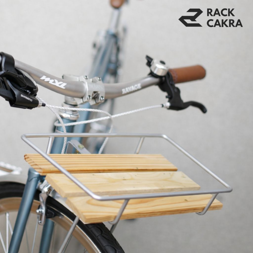 Jual FRONT RACK VINTAGE 92 Wooden Keranjang Kayu Sepeda Commuter Bike ...