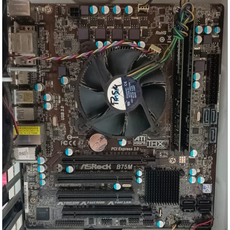 Jual Paket CPU I7 3770 , motherboard Asrock B75M dan DDR3 16 GB